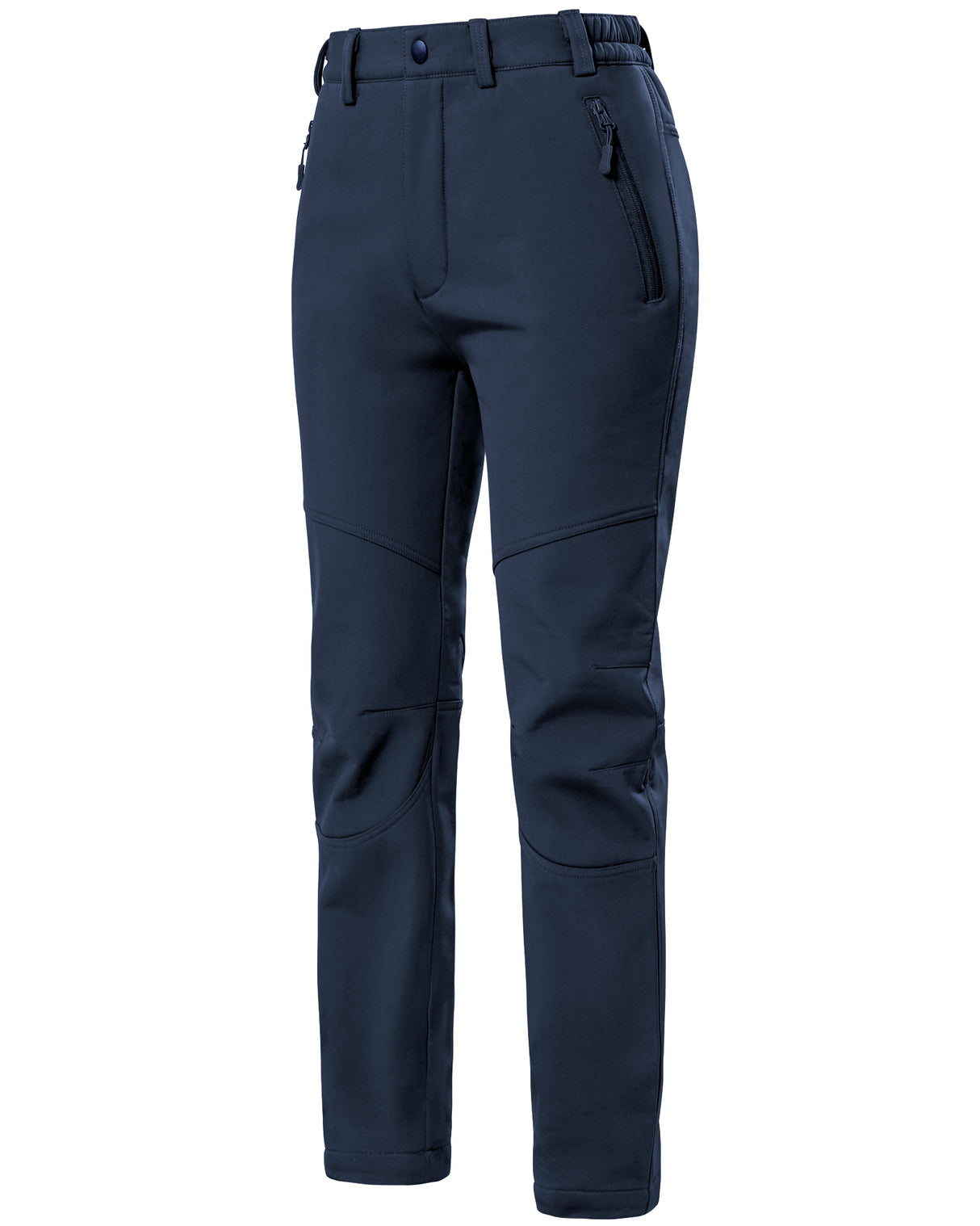 Women's Soft Shell  Heated Pants with 12V Battery Pack Fleece Lined -Dark Blue