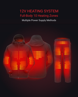 12V Men's Worksite Full-Body Softshell Heated Suit  & Extra Battery Bundle