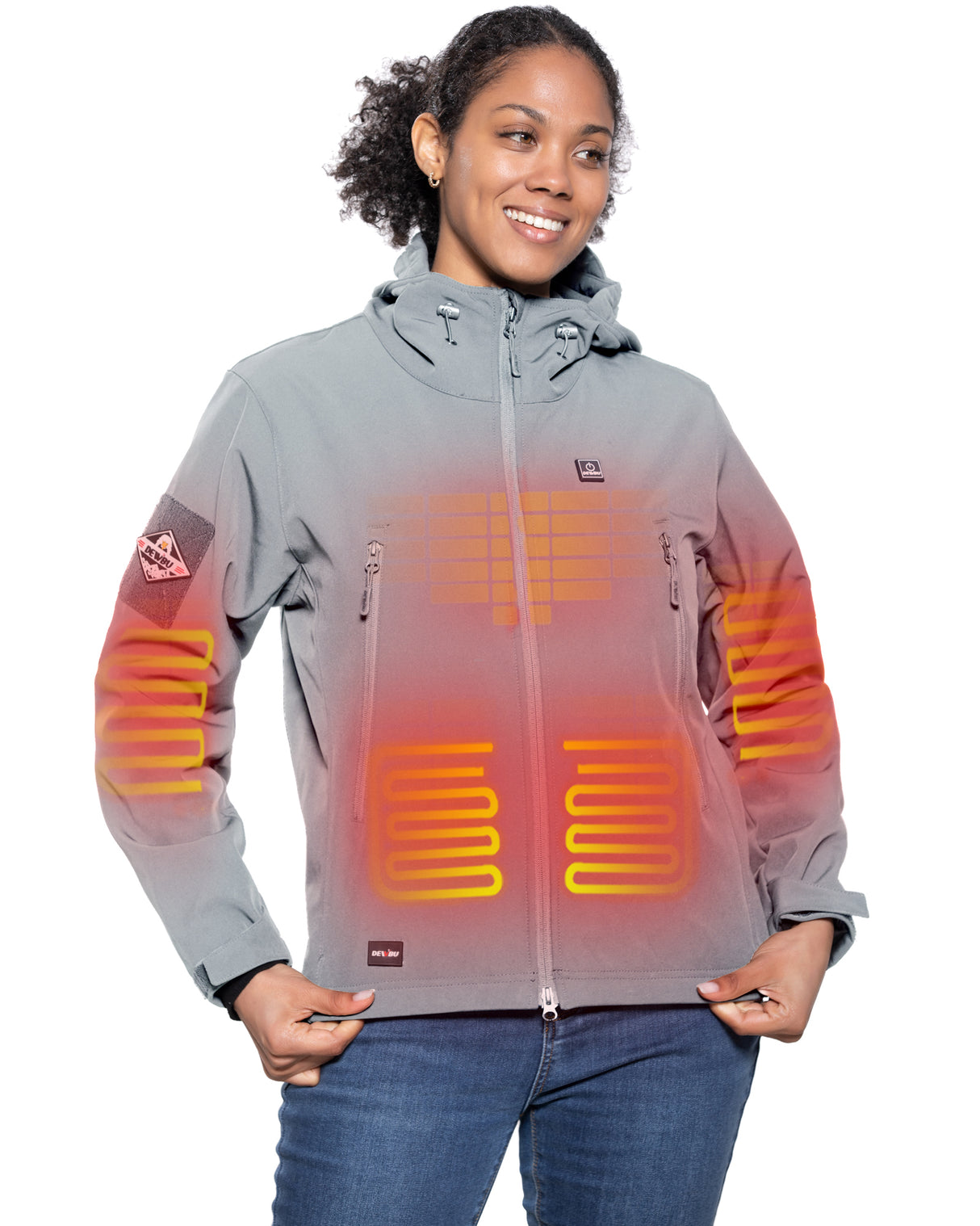 Women's Soft Shell Heated Jacket With 12V Battery Pack