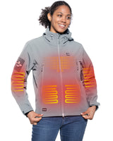 Women's Soft Shell Heated Jacket With 12V Battery Pack