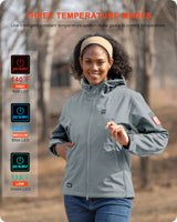 Women's Soft Shell Heated Jacket With 12V Battery Pack