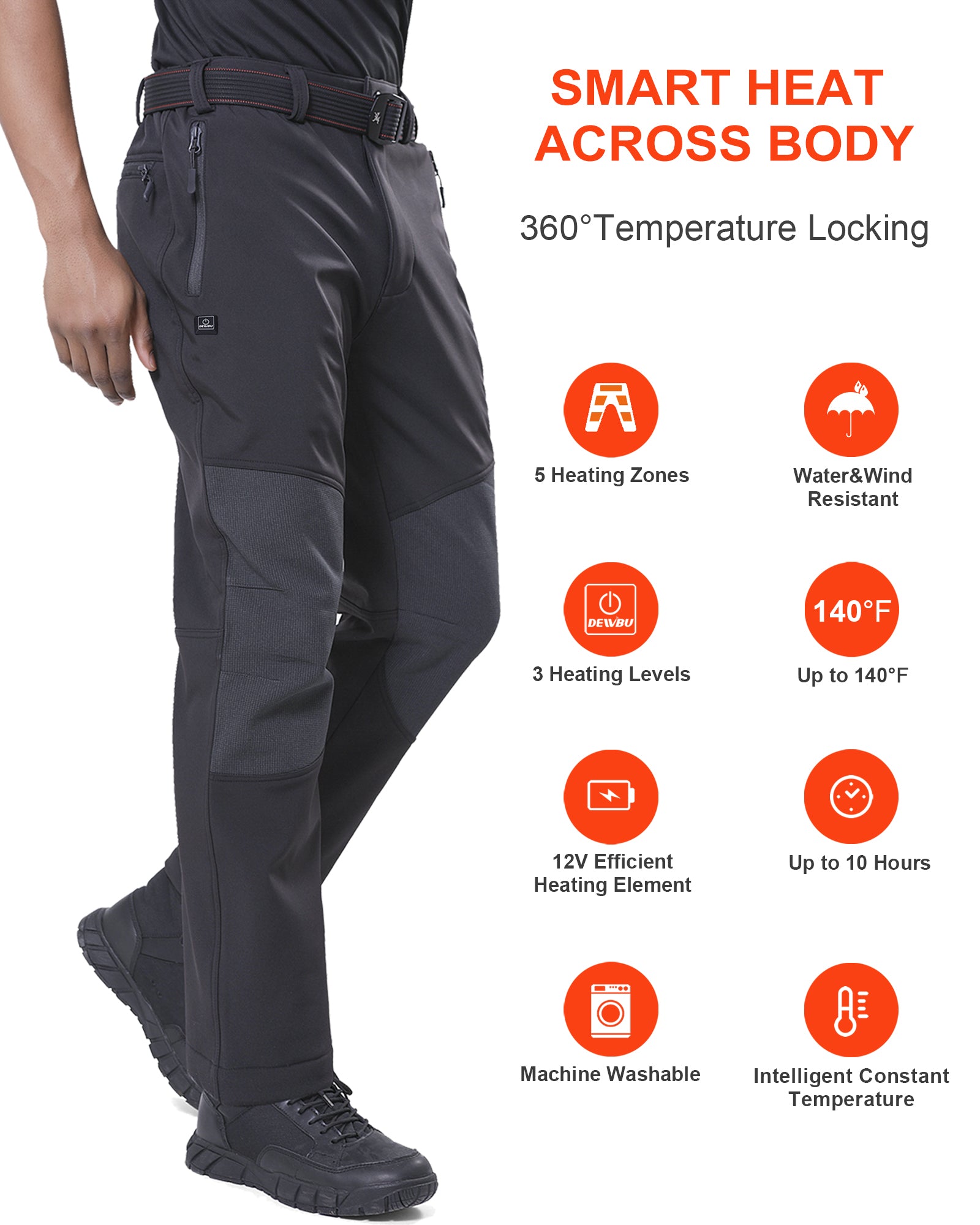 Men Waterproof Warm Cargo Walking Trousers Rain Fishing Hiking Outdoor Work  Pant | eBay