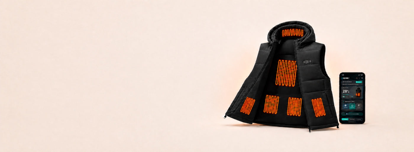 dewbu 2026 smart heated vest with app control