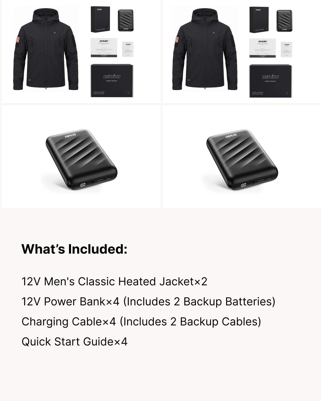 12V Softshell Heated Jacket & Extra Battery Gift Bundle for Men