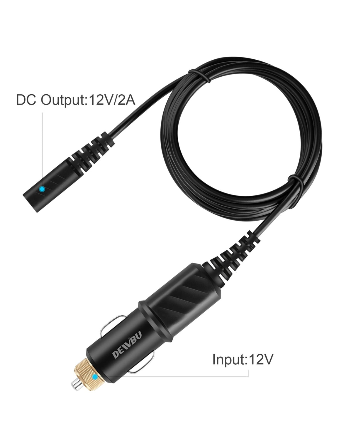 12V Heated Jacket Wire Cigarette Lighter Plug For Heating Gears