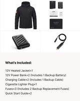 12V Men's Worksite Softshell Heated Jacket & Accessory Bundle