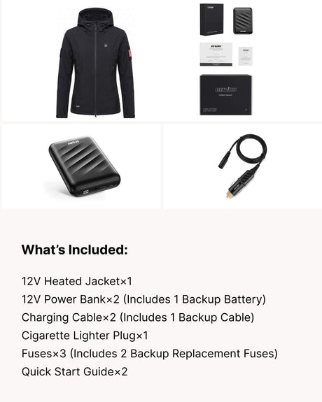 12V Women's Worksite Softshell Heated Jacket  & Accessory Bundle