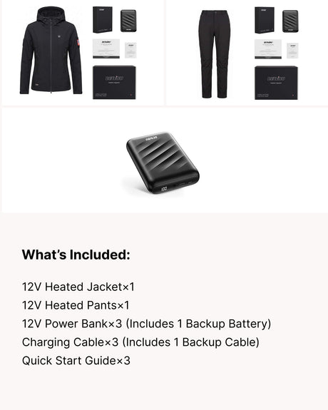12V Women's Worksite Full-Body Softshell Heated Suit  & Extra Battery Bundle