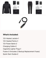 12V Women's Worksite Full-Body Softshell Heated Suit  & Cigarette Lighter Cable Bundle