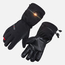 Leather Heated Gloves for Women and Men With 5V Rechargeable Battery Pack - Black