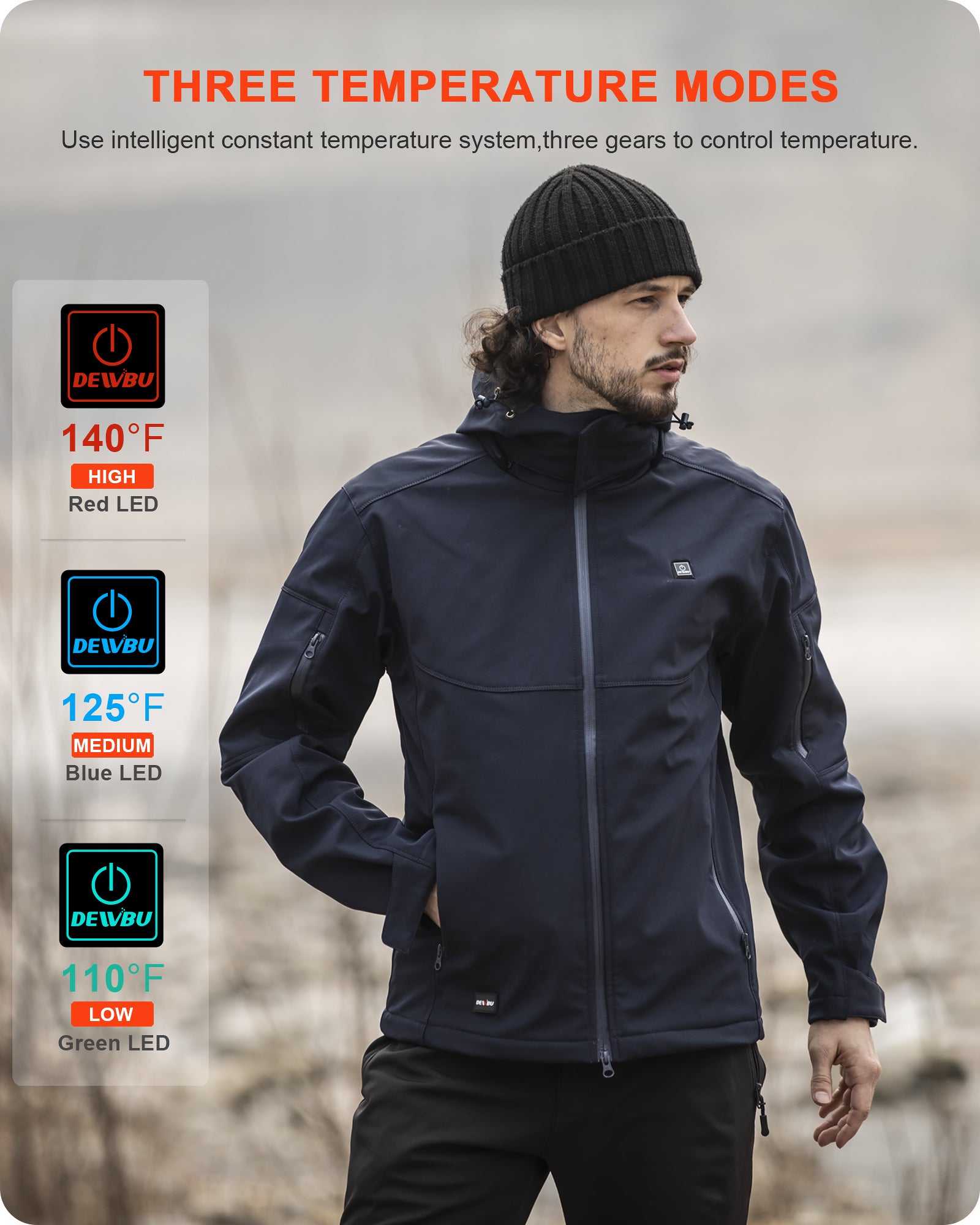 Heated on sale jacket waterproof