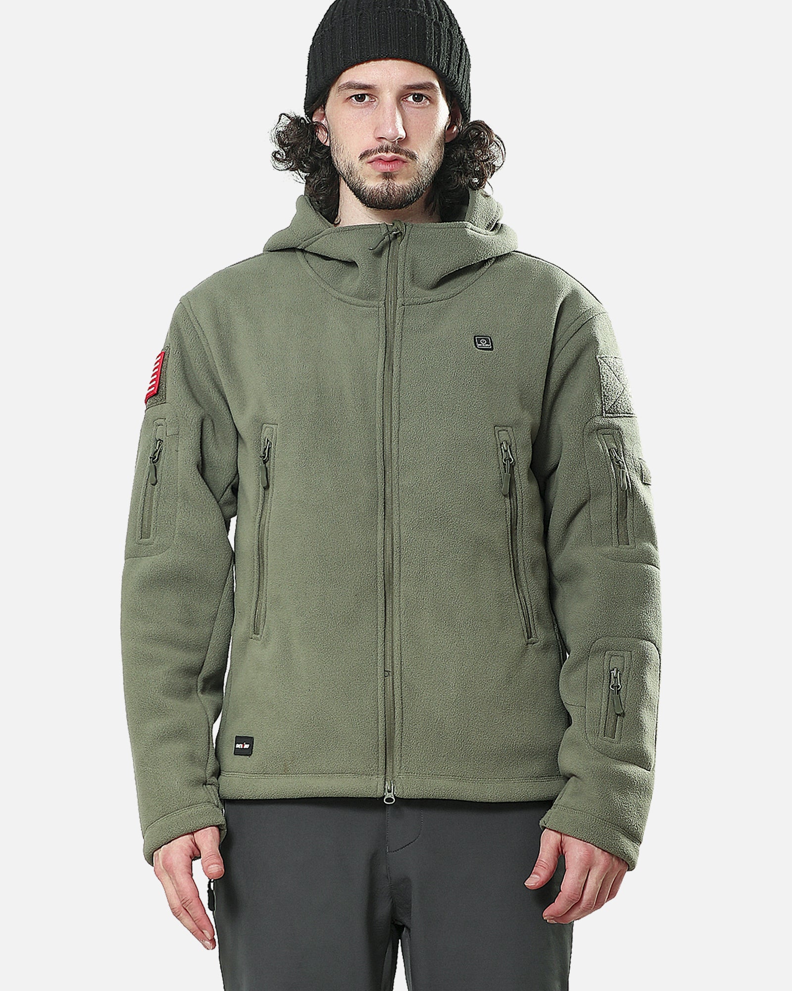 Polar fleece hot sale hooded jacket